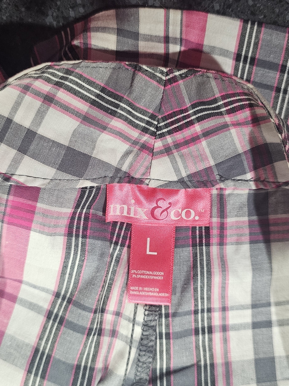 mix & co. Pink Plaid Women’s Shorts - L